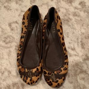 Lauren Ralph Lauren Cheetah Calf Hair Ballet Flats